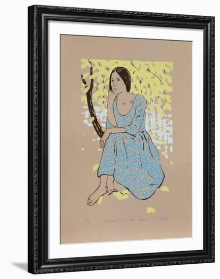 Woman in the Blue Dress-R^ Bienert-Framed Limited Edition