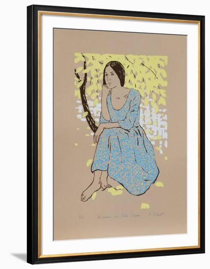 Woman in the Blue Dress-R^ Bienert-Framed Limited Edition