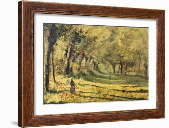 Woman in the Forest-Claude Monet-Framed Giclee Print