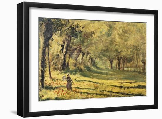 Woman in the Forest-Claude Monet-Framed Giclee Print