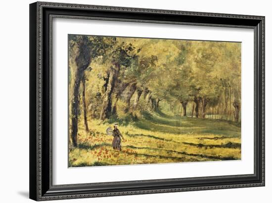 Woman in the Forest-Claude Monet-Framed Giclee Print