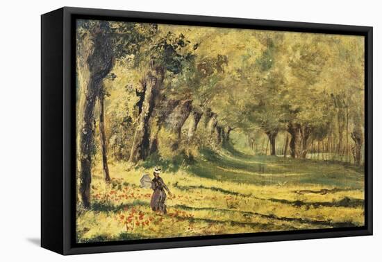 Woman in the Forest-Claude Monet-Framed Premier Image Canvas