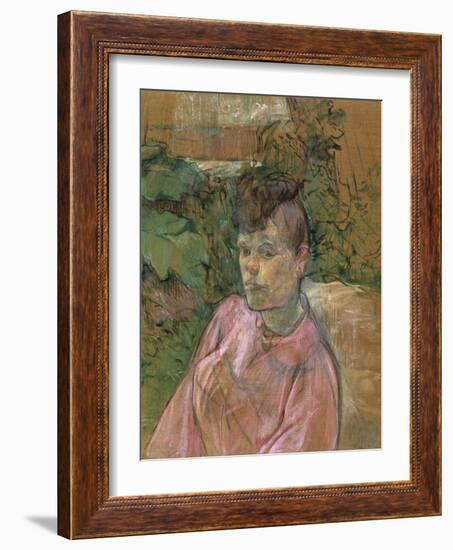 Woman in the Garden of Monsieur Forest, 1889-1891-Henri de Toulouse-Lautrec-Framed Giclee Print