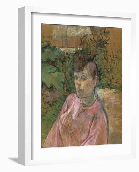 Woman in the Garden of Monsieur Forest, 1889-1891-Henri de Toulouse-Lautrec-Framed Giclee Print