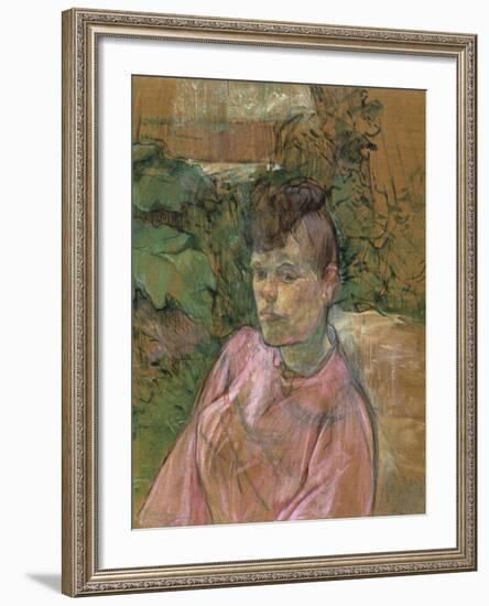 Woman in the Garden of Monsieur Forest, 1889-1891-Henri de Toulouse-Lautrec-Framed Giclee Print