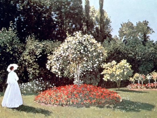 Woman In The Garden Sainte Adresse 1867 Giclee Print By Claude