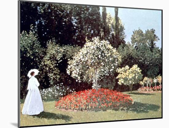 Woman in the Garden, Sainte Adresse, 1867-Claude Monet-Mounted Giclee Print