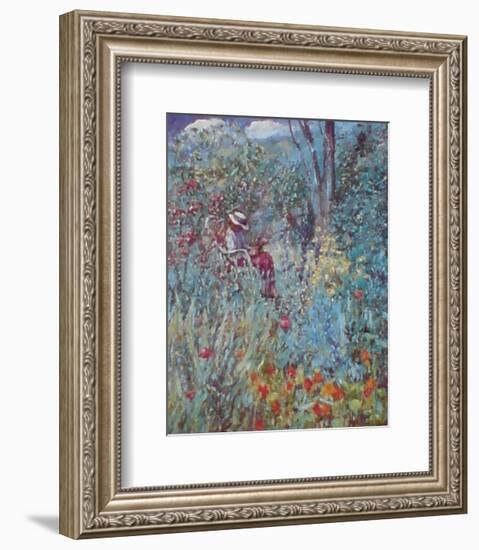 Woman in the Garden-Paula Nightingale-Framed Art Print