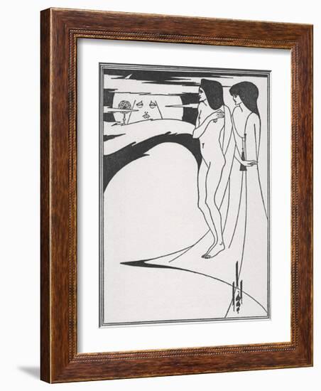 Woman in the Moon-Aubrey Beardsley-Framed Premium Giclee Print