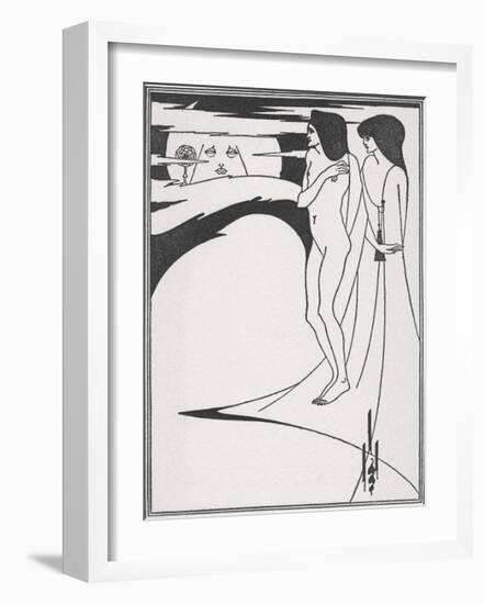 Woman in the Moon-Aubrey Beardsley-Framed Premium Giclee Print
