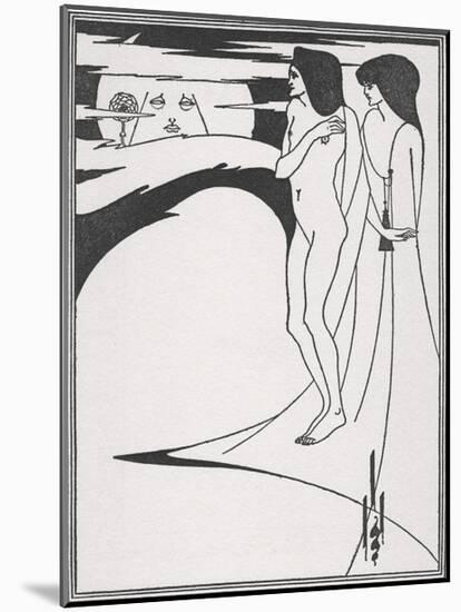 Woman in the Moon-Aubrey Beardsley-Mounted Premium Giclee Print