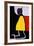 Woman in the Night-Joan Miro-Framed Art Print