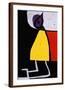 Woman in the Night-Joan Miro-Framed Art Print