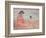 Woman in the Pink Dress by the Sea-Henri Lebasque-Framed Giclee Print