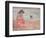 Woman in the Pink Dress by the Sea-Henri Lebasque-Framed Giclee Print