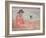 Woman in the Pink Dress by the Sea-Henri Lebasque-Framed Giclee Print