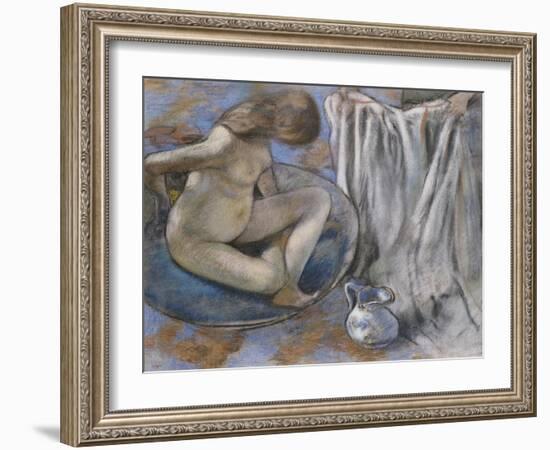 Woman in the Tub, 1884-Edgar Degas-Framed Giclee Print