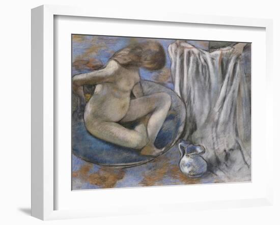 Woman in the Tub, 1884-Edgar Degas-Framed Giclee Print