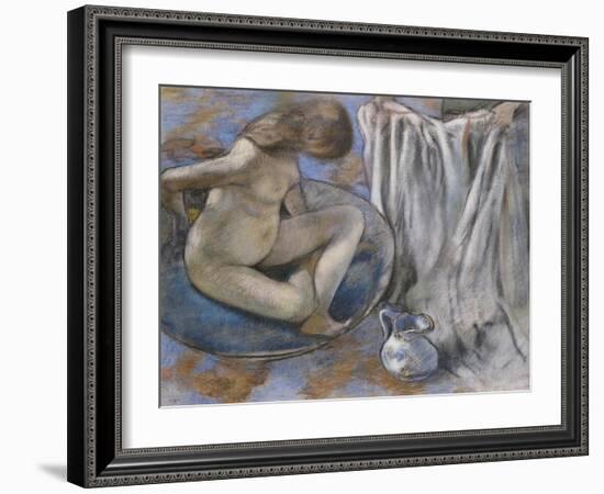 Woman in the Tub, 1884-Edgar Degas-Framed Giclee Print