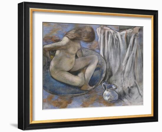 Woman in the Tub, 1884-Edgar Degas-Framed Giclee Print