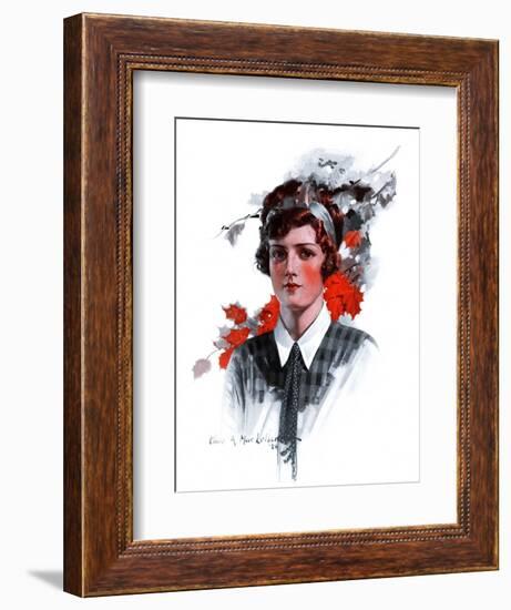 "Woman in Tie,"November 15, 1924-Charles A. MacLellan-Framed Giclee Print