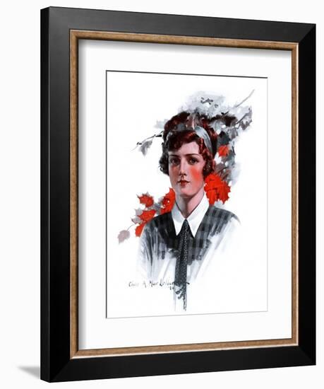 "Woman in Tie,"November 15, 1924-Charles A. MacLellan-Framed Giclee Print