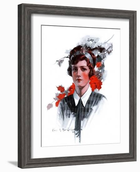 "Woman in Tie,"November 15, 1924-Charles A. MacLellan-Framed Giclee Print