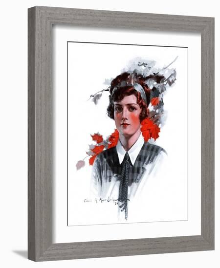 "Woman in Tie,"November 15, 1924-Charles A. MacLellan-Framed Giclee Print