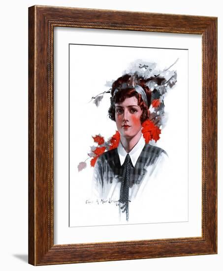 "Woman in Tie,"November 15, 1924-Charles A. MacLellan-Framed Giclee Print