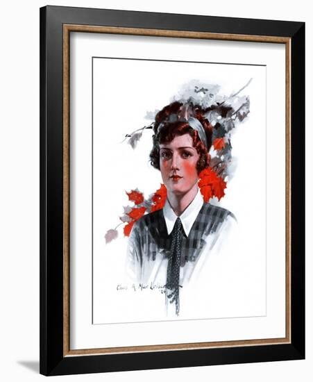 "Woman in Tie,"November 15, 1924-Charles A. MacLellan-Framed Giclee Print