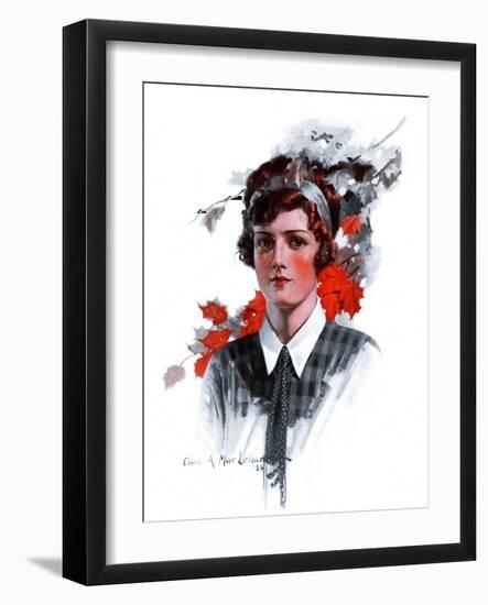 "Woman in Tie,"November 15, 1924-Charles A. MacLellan-Framed Giclee Print