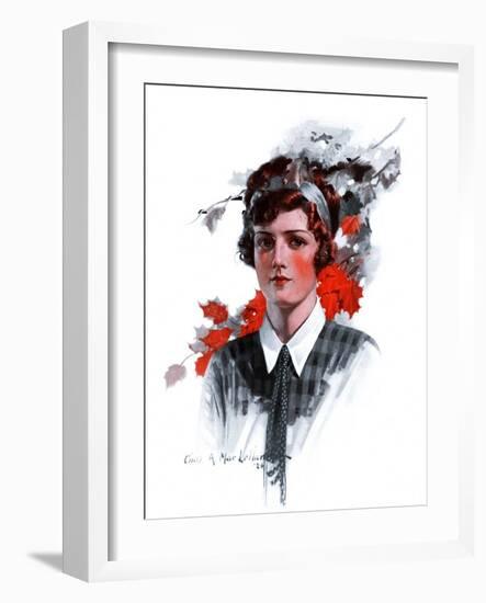 "Woman in Tie,"November 15, 1924-Charles A. MacLellan-Framed Giclee Print