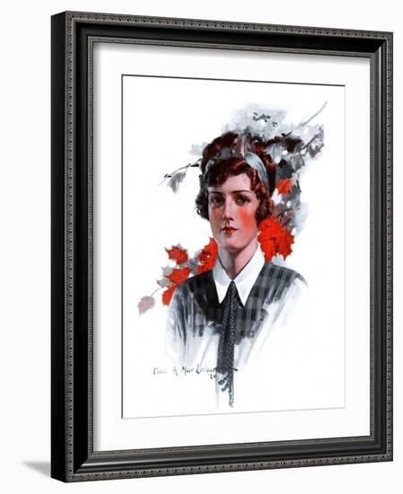 "Woman in Tie,"November 15, 1924-Charles A. MacLellan-Framed Giclee Print