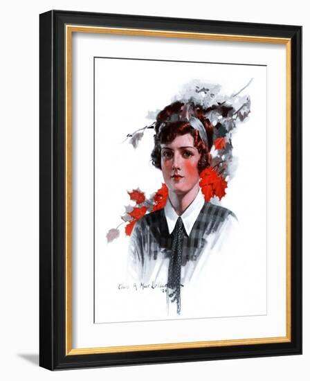 "Woman in Tie,"November 15, 1924-Charles A. MacLellan-Framed Giclee Print