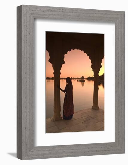 Woman in Traditional Dress, Jaisalmer, Western Rajasthan, India, Asia-Doug Pearson-Framed Photographic Print