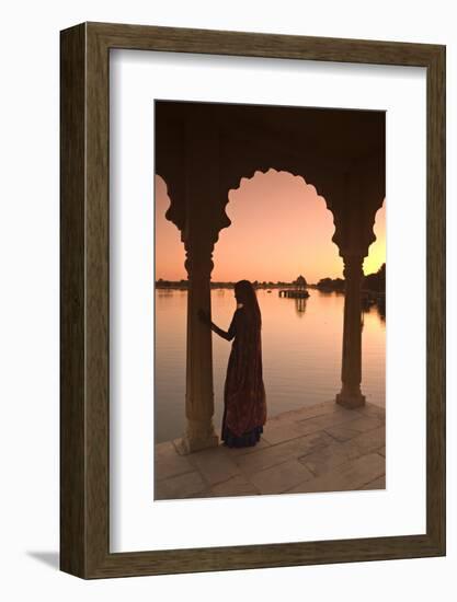 Woman in Traditional Dress, Jaisalmer, Western Rajasthan, India, Asia-Doug Pearson-Framed Photographic Print