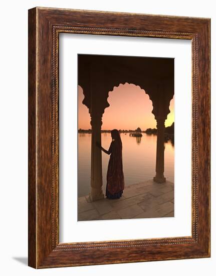 Woman in Traditional Dress, Jaisalmer, Western Rajasthan, India, Asia-Doug Pearson-Framed Photographic Print