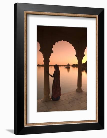 Woman in Traditional Dress, Jaisalmer, Western Rajasthan, India, Asia-Doug Pearson-Framed Photographic Print