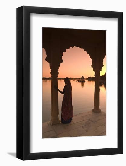 Woman in Traditional Dress, Jaisalmer, Western Rajasthan, India, Asia-Doug Pearson-Framed Photographic Print