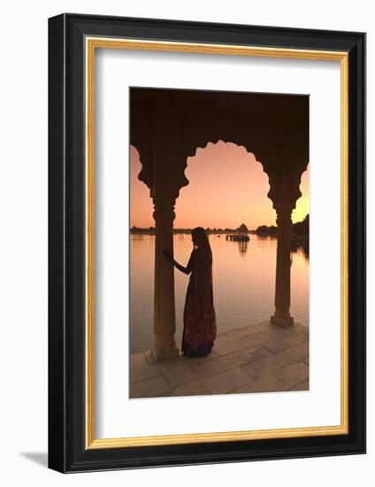 Woman in Traditional Dress, Jaisalmer, Western Rajasthan, India, Asia-Doug Pearson-Framed Photographic Print