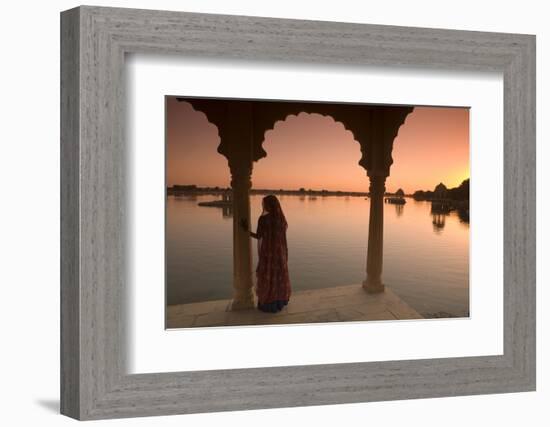 Woman in Traditional Dress, Jaisalmer, Western Rajasthan, India, Asia-Doug Pearson-Framed Photographic Print