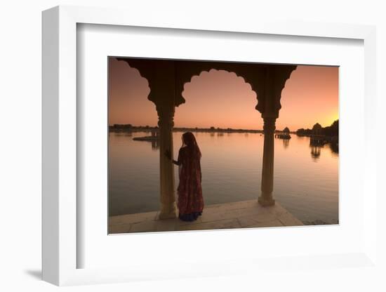 Woman in Traditional Dress, Jaisalmer, Western Rajasthan, India, Asia-Doug Pearson-Framed Photographic Print