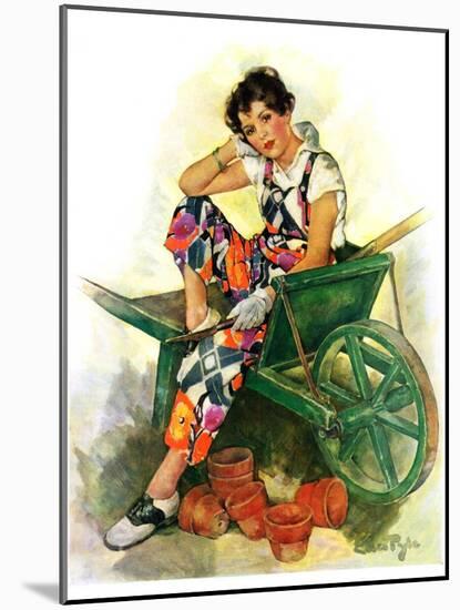 "Woman in Wheelbarrow,"June 20, 1931-Ellen Pyle-Mounted Giclee Print