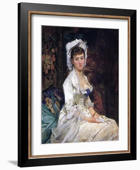 Woman in White, 1879-Eva Gonzales-Framed Giclee Print