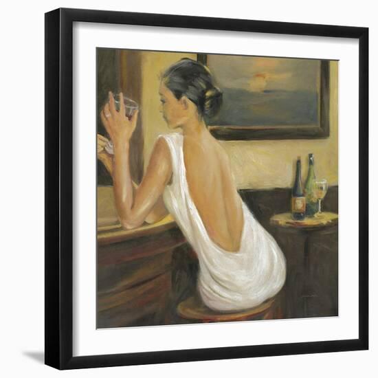 Woman in White 2-Sandra Smith-Framed Art Print