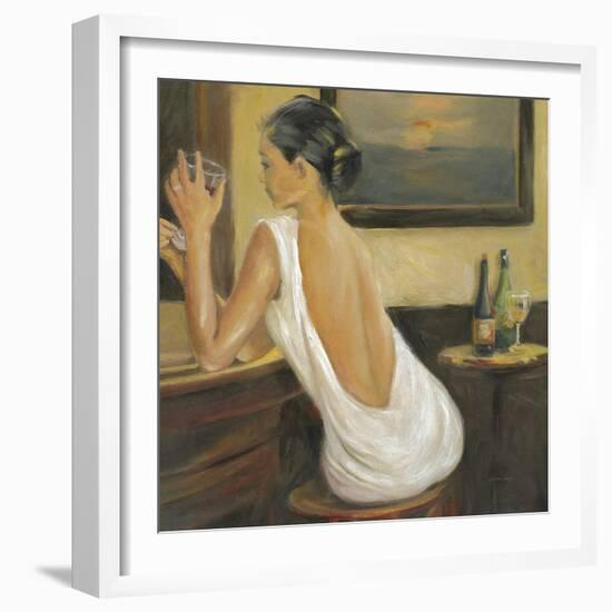 Woman in White 2-Sandra Smith-Framed Art Print