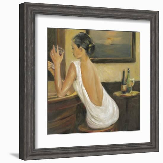 Woman in White 2-Sandra Smith-Framed Art Print