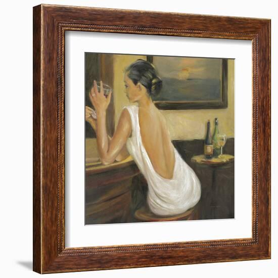 Woman in White 2-Sandra Smith-Framed Art Print