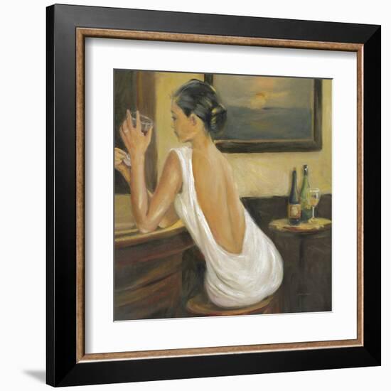 Woman in White 2-Sandra Smith-Framed Art Print