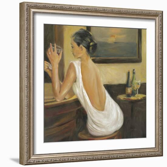 Woman in White 2-Sandra Smith-Framed Art Print